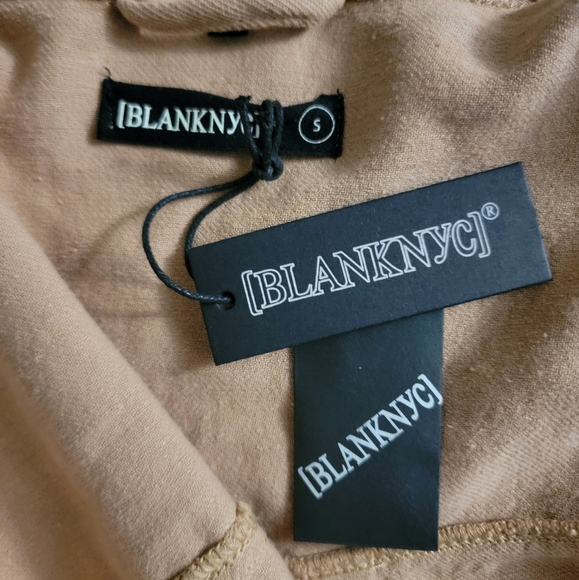 Blank NYC Linen Utility Jacket in A Game Tan, Women's Size Small - Picture 9 of 9